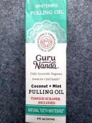 "GuruNanda Coconut & Mint Pulling Oil ~ 8 oz Bottle ~ NEW