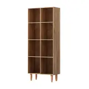 Bookshelf Bookcase 4 Tiers LEOR Walnut
