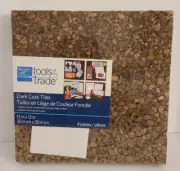 ARTIST'S LOFT Dark Cork Tiles 12" x 12", Pack of 4 Sealed New From Michael's