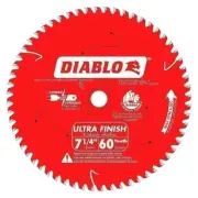 Diablo D0760a 7-1/4" x 60-Tooth ATB Ultra Finish Saw Blade with 5/8" Arbor