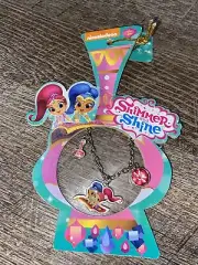 Shimmer and shine Silvertone genie in a bottle charm necklace