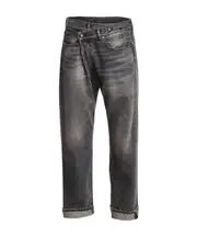 R13 Logo Patch Cross Over Jeans 23,24,25,26,27,28,29,30 Black