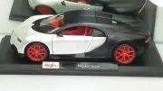 BUGATTI CHIRON SUPER CAR WHITE&BLACK NEW IN BOX.