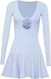 [yuksok] Women's Tennis Skirt Dress Comfortable with Built in Bra for Golf Tennis Fitness