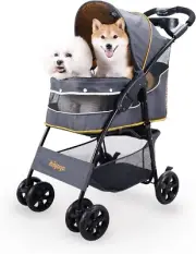 Cloud 9 Pet Stroller for Dogs and Cats, Mustard Yellow