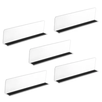 5 Pcs Shelf Divider Office Magnetic Separators Acrylic Supermarket Shelves