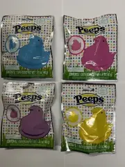 4X Peeps Chick Shaped Kids Bath Bomb Scented Vanilla Strawberry Grape Cttn Candy