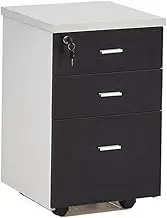 Filing Cabinet Rolling File Cabinet with Lock 3 Drawer Vertical File Cabinet Under Desk Office Filing Cabinet for Letter/Documents File Storage Cabinets (Color : A)