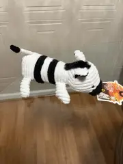 Giftable Zebra 12” Dog Toy w/Squeaker & Crinkle .