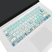WSLUCKO Keyboard Cover Skin for Microsoft Surface Laptop 3/4/5 13.5 & 15 Inch, Surface Laptop Studio/Studio 2 14.4", Peony