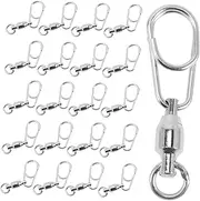 GANAZONO Eight Figure Ring Connector Fishing Lure Rigs Heavy Duty Fishing Swivels Carp Fishing Hooks Bead Indicator Fishing Kit Fishing Lure Swivel Tackles Wire Clear Stainless Steel