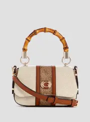 GUESS Women's Brown Logo Kerima Bamboo Mini Bag