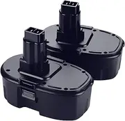 2-Pack [Upgraded to 4500mAh] High Capacity DC9096 DC9098 Replacement Battery Compatible with Dewalt 18V Battery DC9099 DW9095 DW9096 DW9098 DW9099 DE9038 18 Volt Cordless Drill Driver Tools(Black)