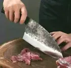 Handmade Cleaver Knife Forged Steel Wood Handle Slicing Chef Butcher Chopping 7"