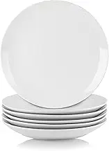 10 Strawberry Street Simply White 7.5" Coupe Salad Plate, Set of 6