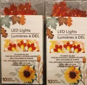 Maple Leaf Autumn Led Fall Harvest Decor String Lights Set of 102 Packs