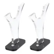 2pcs Acrylic Light Saber Display Stand, 3.5 Inch Display Holder Rack, Black Base