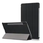 Magnetic Flip Leather Stand Cover Case - For Samsung Tab A7 Lite (Black)