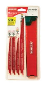 Diablo Demolition Reciprocating Saw Blade Set- 6-Pc Steel