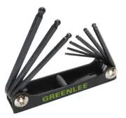 0254-12 Folding Ball-End Hex-Key Set, 9-Piece