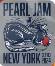 PEARL JAM STICKER MSG NYC 9/3/2024 MADISON SQUARE GARDEN RAT NEW YORK EVENT