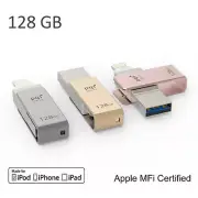 Apple MFi iConnect Mini 128 GB Mobile Flash Drive iPhone iPads Lightning USB 3.0