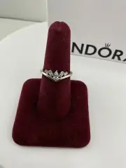 NEW 100% Authentic PANDORA 925 Sparkling Pear & Marquise Wishbone Ring 199109C01