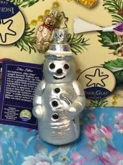 Inge-Glas Germany Christmas Hand Blown Glass Ornament Snowman