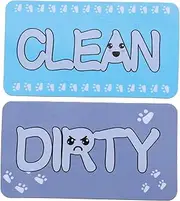 Zerodeko Dishwasher Logo Magnets Decorative Dishwasher Magnet Dual Side Clean Indicator Magnetic Indicator for Dishwasher Double Side Clean Sign Dishwasher Clean Dirty Sign Labels Abs