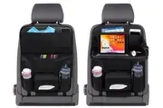 STORFEX Car Back Seat Organizer with Foldable Tray and Tissue Box - 2 Pack