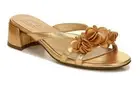 NATURALIZER WOMENS JUPITER SLIDE DRESS SANDALS SHOES FLORAL BRONZE PEARL LEATHER