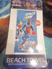 Space Jam Tune Squad Beach Towel Size 28 in x 58 in 100% Cotton