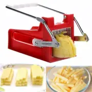 Stainless Steel French Fry Cutter Potato Vegetable Slicer Chopper Dicer 2 Blades