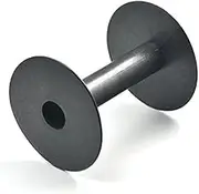 10 Pcs - Empty Bobbin Round Hard Plastic Wire SPOOLS END Clear 4 Ribbon Lace Line 92.5mmx117mm Black