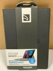 New! Tucano Infinito Folio Case Microsoft Surface Pro 5 black TAB-INS5-BK✅❤️️