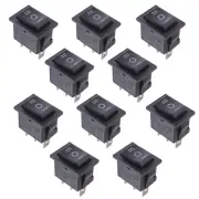10 x (On)-Off-(on) Momentary Rectangle Rocker Switch SPDT