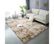 Soft Fluffy Rugs Living Room Rugs for Bedroom,Non-Slip Shaggy Tie-dye Rugs for Living Room Modern Indoor Home Floor Carpets-Dyeing dark camel