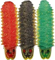 Toyvian 3Pcs Pull String Caterpillar Lightweight Safe Pull Along Activity for Engaging Interactive Rope Random Color
