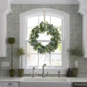 White Simulation Garland Lysimachia Ring Field Pendant Door Knocker Round Leaf