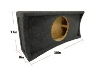 Car Audio Dual 8" Subwoofer Stereo Sub Box Speaker, Reinforced