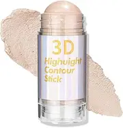 DAGEDA Highlighter stick，Lightweight and Smooth Luminous Stick, Versatile Use Illuminator Stick, Blendable and Buildable, Long-lasting Highlighting Makeup Stick for Body and Face (#Moonlike White)