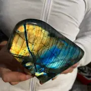 2.4lb Natural Gorgeous Labradorite Quartz Crystal Stone Specimen Healing