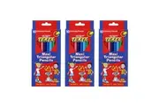 3x 10pc Texta Maxi Triangular Colouring Pencils Drawing Coloured Sketch f Kids