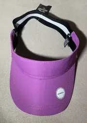 NWT Slazenger Elastic Womens Visor Pink OSFA Hat Logo Golf Tennis Sports
