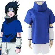 Anime Cosplay Uchiha Sasuke Costumes For Adults Naruto blue white M