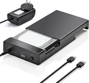 Amtake Hard Drive Docking Station, USB 3.0 SATA HDD Docking Station for 2.5 and 3.5 Inch SATA HDD/SSD, 5Gbps Hard Drive Adapter Supports UASP