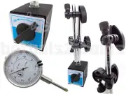 Universal Magnetic Base Holder 132lbs Force & 1" Dial Indicator White Face