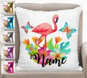 Personalised Flamingo Magic Sequin Mermaid Cushion Pillow Cover 5 Colours
