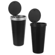 2pcs Car Trash Can Portable Trash Can Mini Trash Bin Cup Holder Trash Can Supply