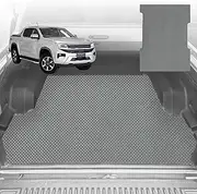 6D Diamond Ute Tub Mat for Volkswagen Amarok Dual Cab 2H Facelift 2022-Current (with Spray on Liner or no Liner) - Heavy-Duty - Scratch-Proof - Easy to Clean & Non-Slip - Waterproof - Grey